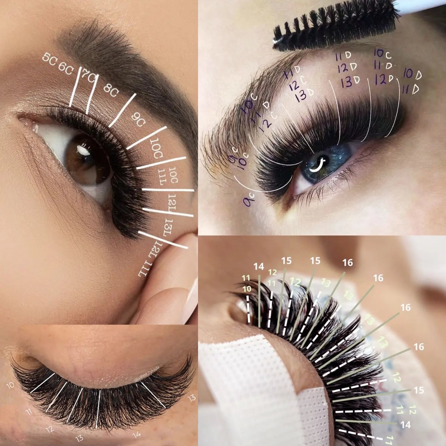 Bottom Lash Extensions B C J Curl Mix 4–10mm | 0.03–0.15mm Professional Lashes