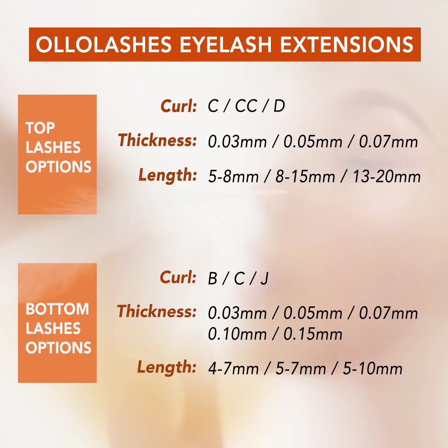 Bottom Lash Extensions B C J Curl Mix 4–10mm | 0.03–0.15mm Professional Lashes